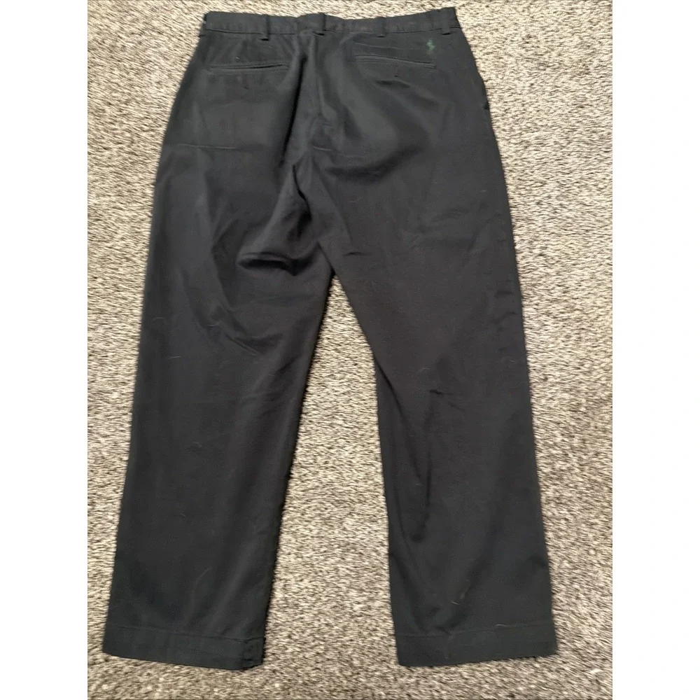 Polo Ralph Lauren Pants Mens 35x27 Black Classic Chino Prospect Cotton Twill‎